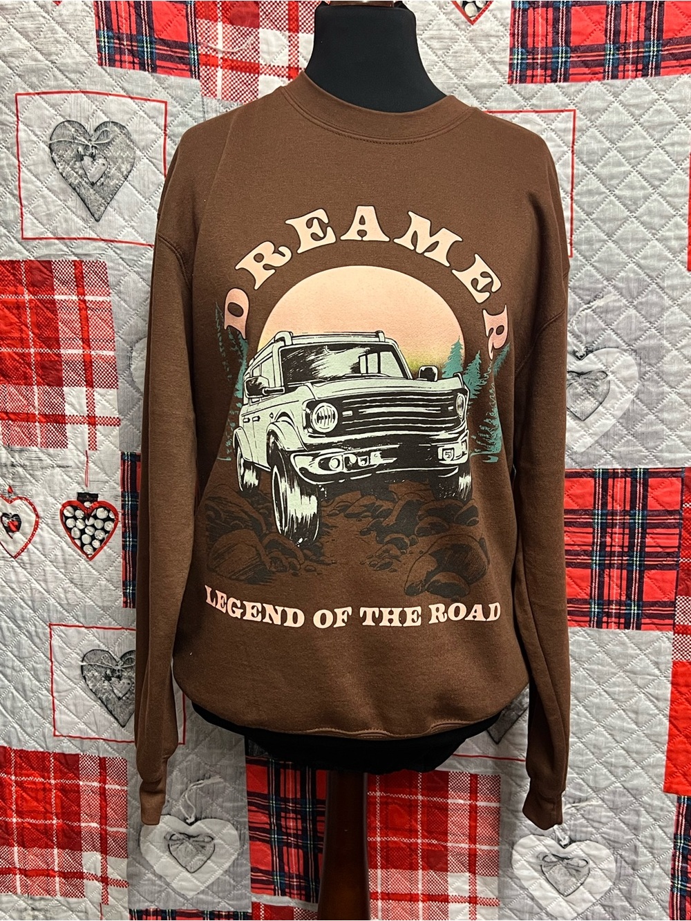 Dreamer "Legend of the Road" Brown Graphic Sweatshirt - L